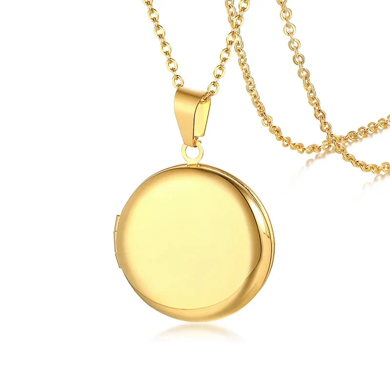 Heart Locket Pendants for Women Men Openable Photo Frame Stainless Steel Jewellery