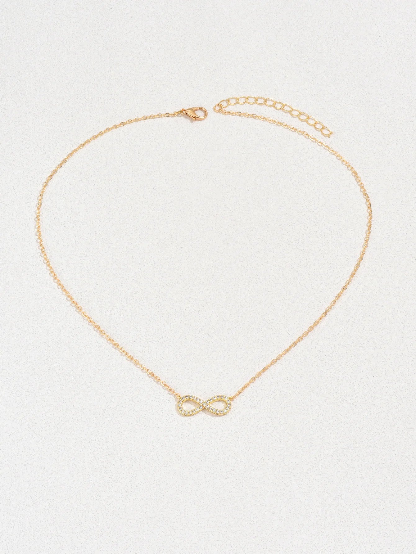 Stainless Steel Infinity Pendant Necklace Zirconia for Women